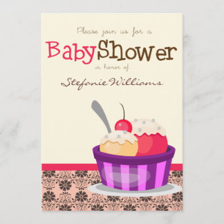 Ice Cream Sundae Baby shower Uitnodiging