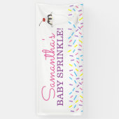 Ice Cream Sundae Baby Sprinkle Custom Banner (Verticaal)