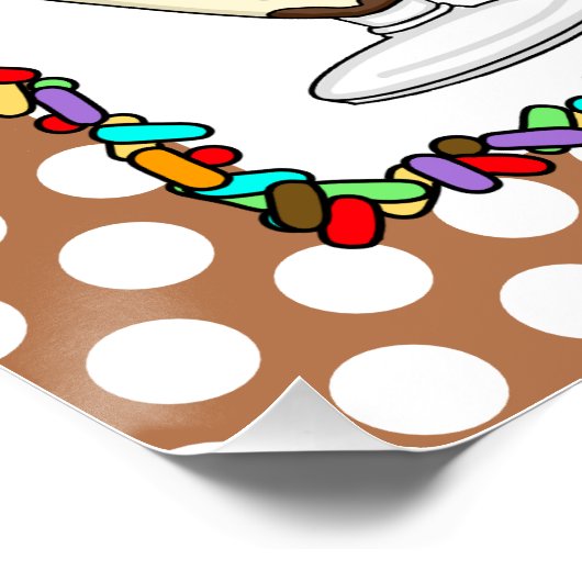 Ice Cream Sundae Bar Baby shower of Wedding Poster (Hoek)