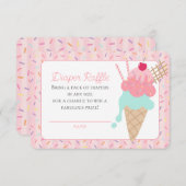 Ice Cream Sundae besprenkeld met liefde luier Raff Informatiekaartje (Voorkant / Achterkant)