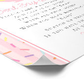 Ice Cream Sundae Bestrooid met Baby Dont Say Baby Poster (Hoek)