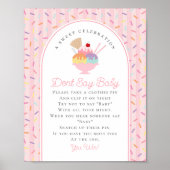 Ice Cream Sundae Bestrooid met Baby Dont Say Baby Poster (Voorkant)