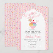 Ice Cream Sundae Bestrooid Met Liefde Baby shower Kaart (Voorkant / Achterkant)