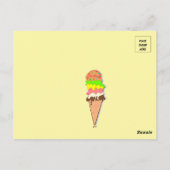 Ice Cream Sundae Birthday Briefkaart (Achterkant)