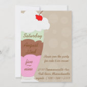 Ice Cream Sundae Birthday Party Invitation Kaart (Achterkant)