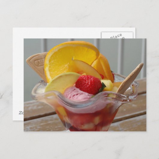 Ice Cream Sundae briefkaarten (Voorkant / Achterkant)