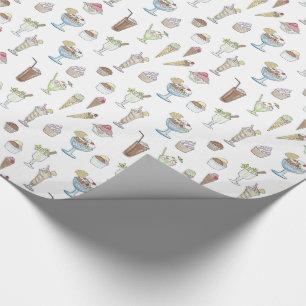 Ice Cream Sundae Collage Cadeaupapier
