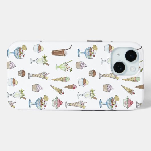 Ice Cream Sundae Collage Case-Mate iPhone Case (Achterkant (horizontaal))