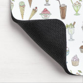 Ice Cream Sundae Collage Cute Patroon Muismat (Hoek)