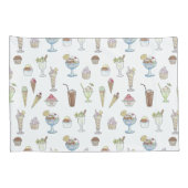 Ice Cream Sundae Collage Kussensloop (Achterkant-Rechts)