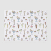 Ice Cream Sundae Collage Tissuepapier (Voorkant)