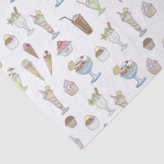 Ice Cream Sundae Collage Tissuepapier (Detail)