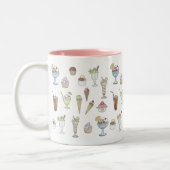 Ice Cream Sundae Collage Tweekleurige Koffiemok (Links)