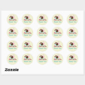 Ice Cream Sundae en Andere Bedankt DeliciousTres Ronde Sticker (Vel)