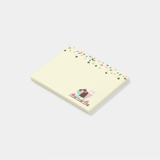 Ice Cream Sundae en Confetti Post-it® Notes (Schuin)