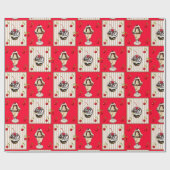 Ice Cream Sundae en Cupcake Birthday Gift Wrap Cadeaupapier (Vlak)