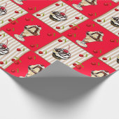 Ice Cream Sundae en Cupcake Birthday Gift Wrap Cadeaupapier (Hoek)