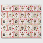 Ice Cream Sundae en Cupcake Birthday Gift Wrap Cadeaupapier (Vlak)