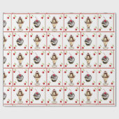 Ice Cream Sundae en Cupcake Birthday Gift Wrap Cadeaupapier (Vlak)
