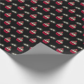 Ice Cream Sundae en Sparkler op zwart Cadeaupapier (Hoek)