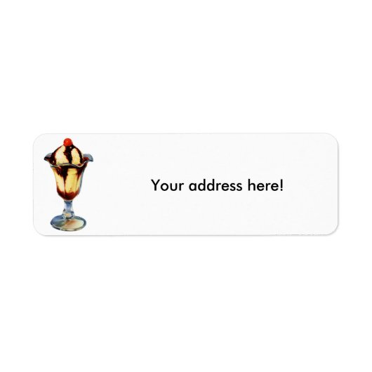 Ice Cream Sundae Etiket (Voorkant)