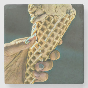 Ice cream sundae for kids stenen onderzetter