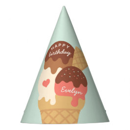 Ice Cream Sundae - Gepersonaliseerde kinderen, zat Feesthoedjes