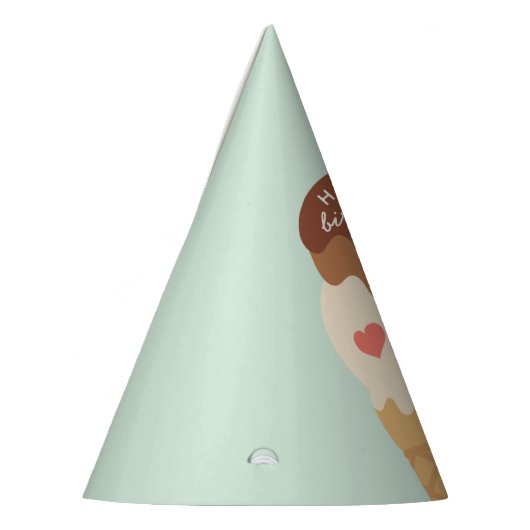 Ice Cream Sundae - Gepersonaliseerde kinderen, zat Feesthoedjes (Links)