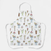 Ice Cream Sundae Heerlijke Desserts Patroon Schort (Voorkant)