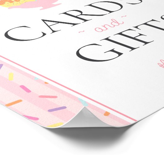 Ice Cream Sundae Heres de Schep Kaarten & Geschenk Poster (Hoek)