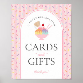 Ice Cream Sundae Heres de Schep Kaarten & Geschenk Poster