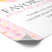 Ice Cream Sundae Heres de Schep Sweet Favors Sign Poster (Hoek)