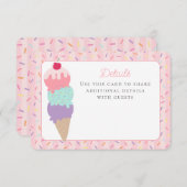 Ice Cream Sundae Heres the Scoop Details Invoegen Informatiekaartje (Voorkant / Achterkant)