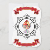 Ice Cream Sundae Invitation Kaart (Voorkant)