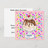 Ice Cream Sundae Kaart (Voorkant / Achterkant)