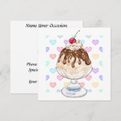 Ice Cream Sundae Kaart (Voorkant / Achterkant)