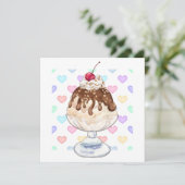 Ice Cream Sundae Kaart (Staand voorkant)