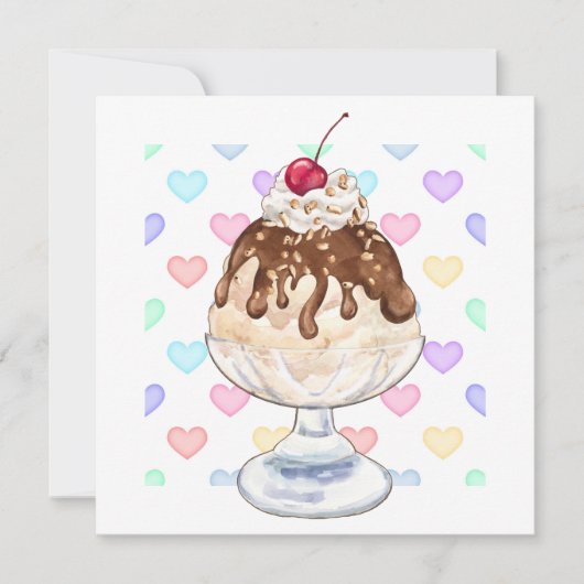 Ice Cream Sundae Kaart (Voorkant)