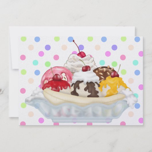 Ice Cream Sundae Kaart (Voorkant)