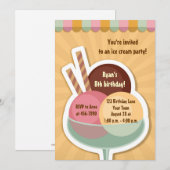 Ice Cream Sundae Kaart (Voorkant / Achterkant)