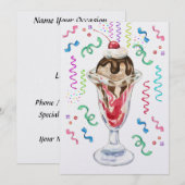Ice Cream Sundae Kaart (Voorkant / Achterkant)