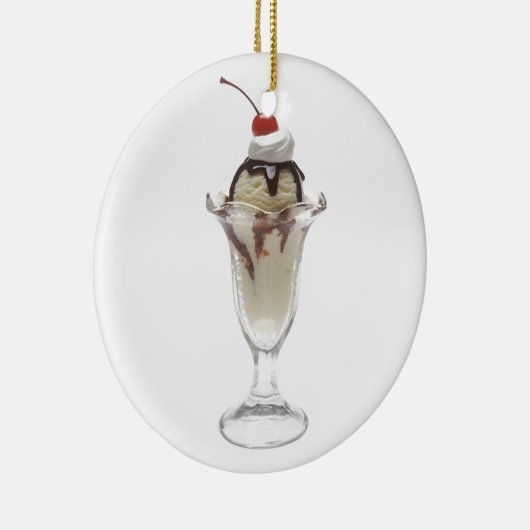 Ice Cream Sundae Keramisch Ornament (Rechts)