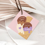 Ice Cream Sundae Kids Birthday Dank je Bedankjes Labels<br><div class="desc">Deze leuke favoriete labels zijn ontworpen om te passen aan de uitnodigingen van de verjaardagsfeestjes van onze ijscrème sundae kinderen. Ze bevatten een drie-scoopkegel met de woorden "dank u wel" en een teken in een schattig retro  lettertype.</div>