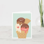 Ice Cream Sundae Kinderen Birthday Bedankkaart (Voorkant)