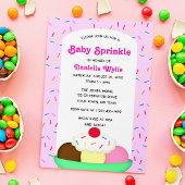 Ice Cream Sundae met Sprinkles Roze Baby Sprinkle Kaart