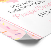 Ice Cream Sundae Opgerept Een Receptteken Delen Poster (Hoek)