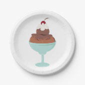 Ice Cream Sundae Papieren Bordje (Voorkant)