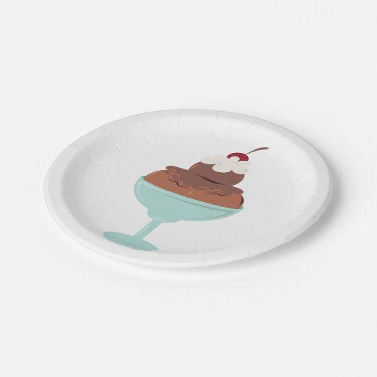 Ice Cream Sundae Papieren Bordje (Gekanteld)