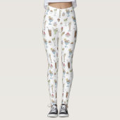 Ice Cream Sundae Pattern White Leggings (Voorkant)