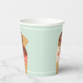 Ice Cream Sundae Persoonlijke kinderen Birthday Pa Papieren Bekers (Rechts)